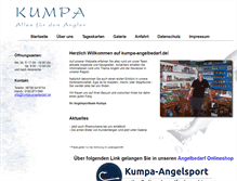 Tablet Screenshot of kumpa-angelbedarf.de